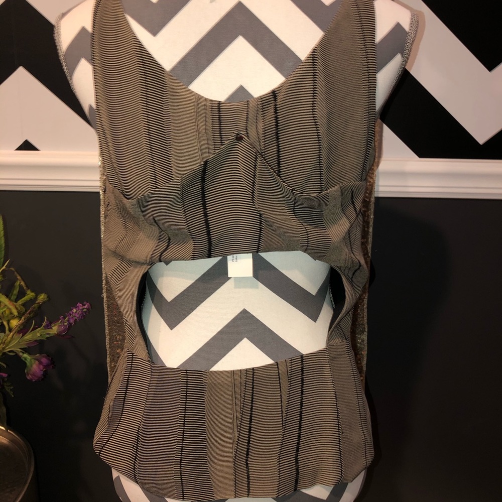 Brian Reyes Silk Tank Blouse-Cutout back-NEW-Sz 8